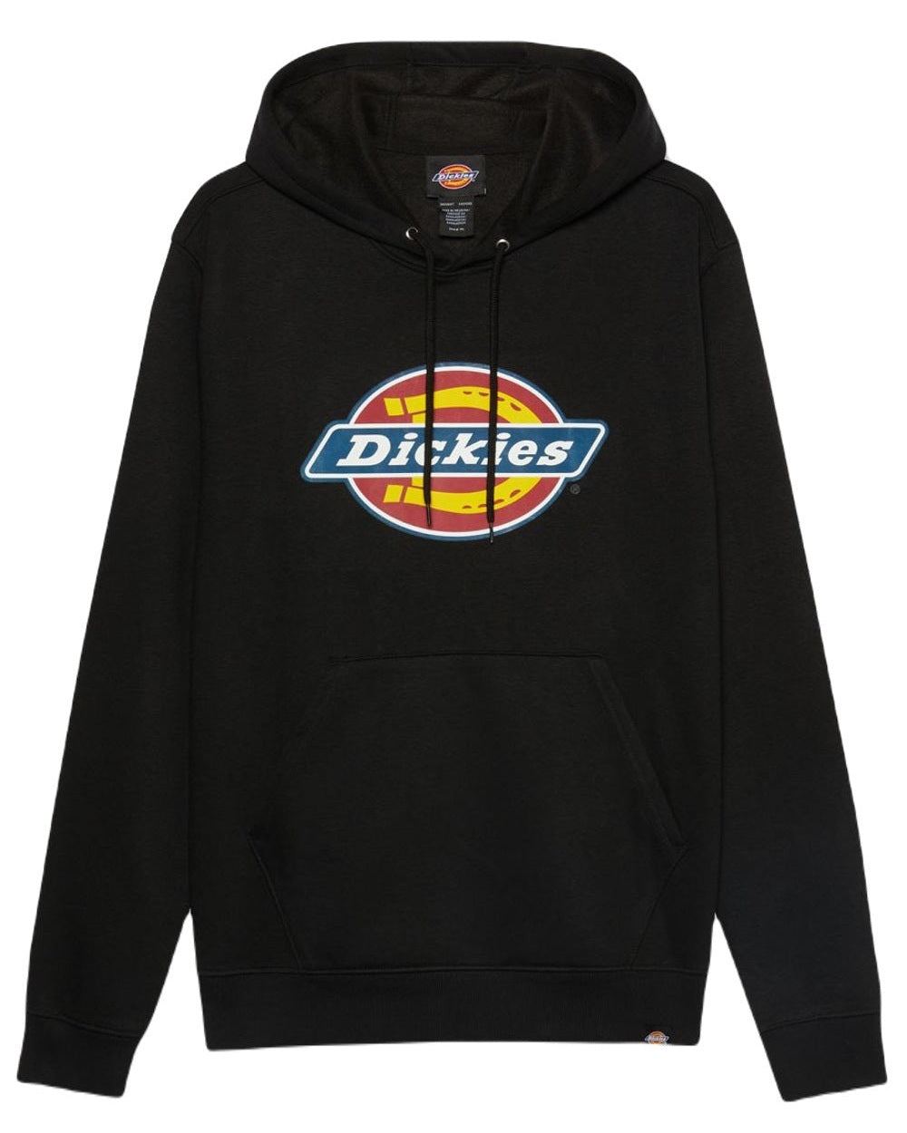 Black coloured Dickies Logo Graphic Fleece Hoodie on white background 