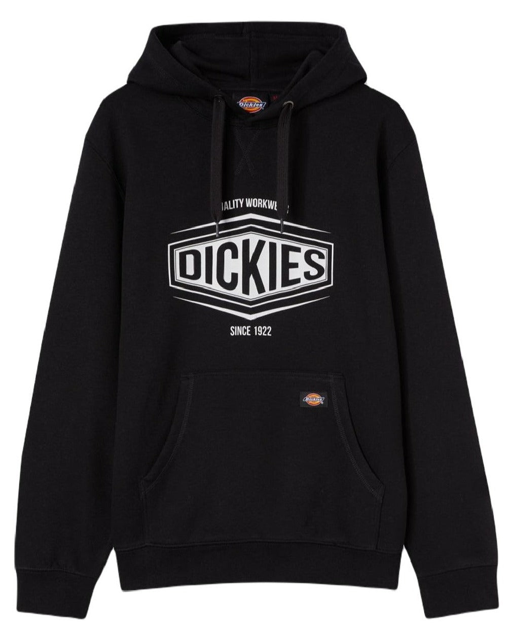 Black coloured Dickies Rockfield Hoodie on white background 