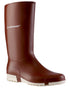 Burgundy White coloured Dunlop Childrens Sport Wellingtons on white background 