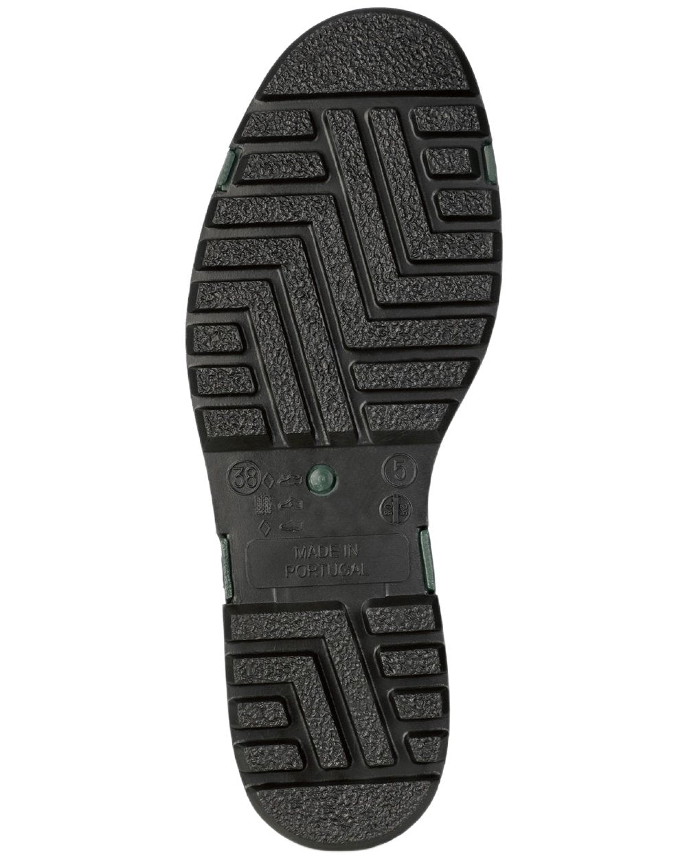 Heritage Green Black coloured Dunlop Childrens Sport Wellingtons on white background 
