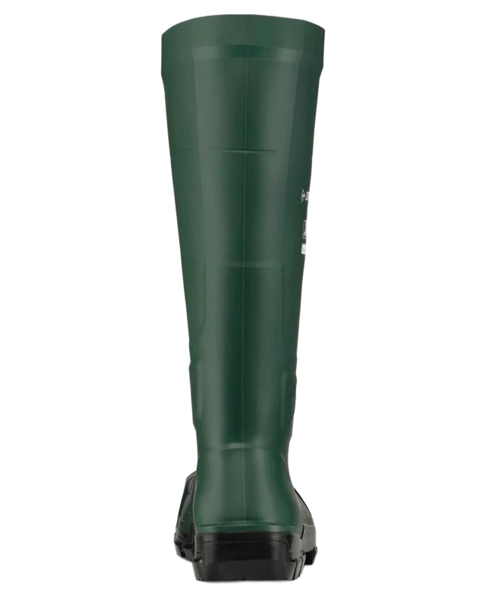 Heritage Green Coloured Dunlop JobGuard Full Safety Wellingtons on white background 
