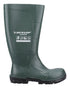 Heritage Green coloured Dunlop JobGuard Wellingtons on white background 