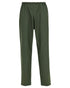Olive Coloured Elka Light Waist Trousers on white background 