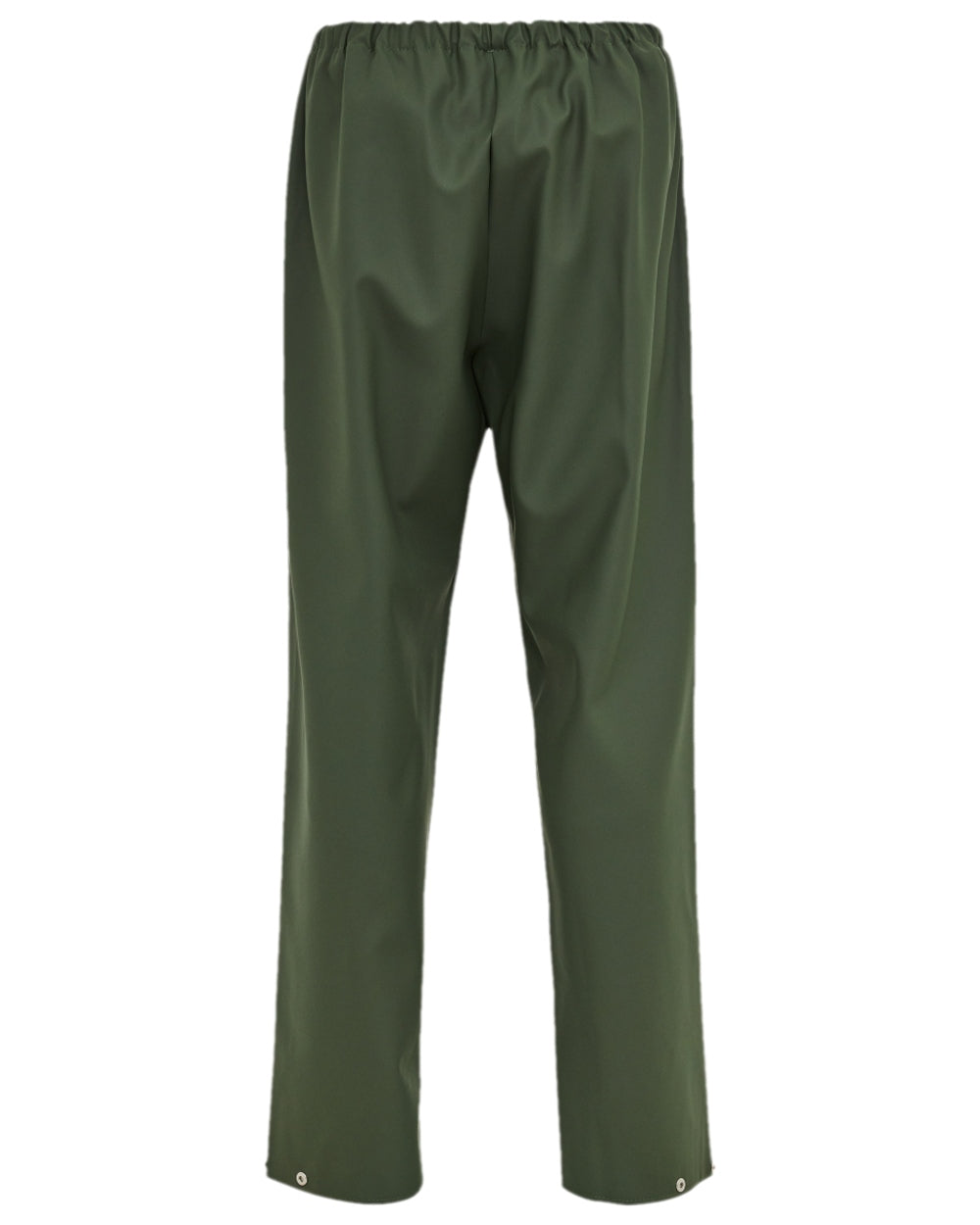 Olive Coloured Elka Light Waist Trousers on construction background 