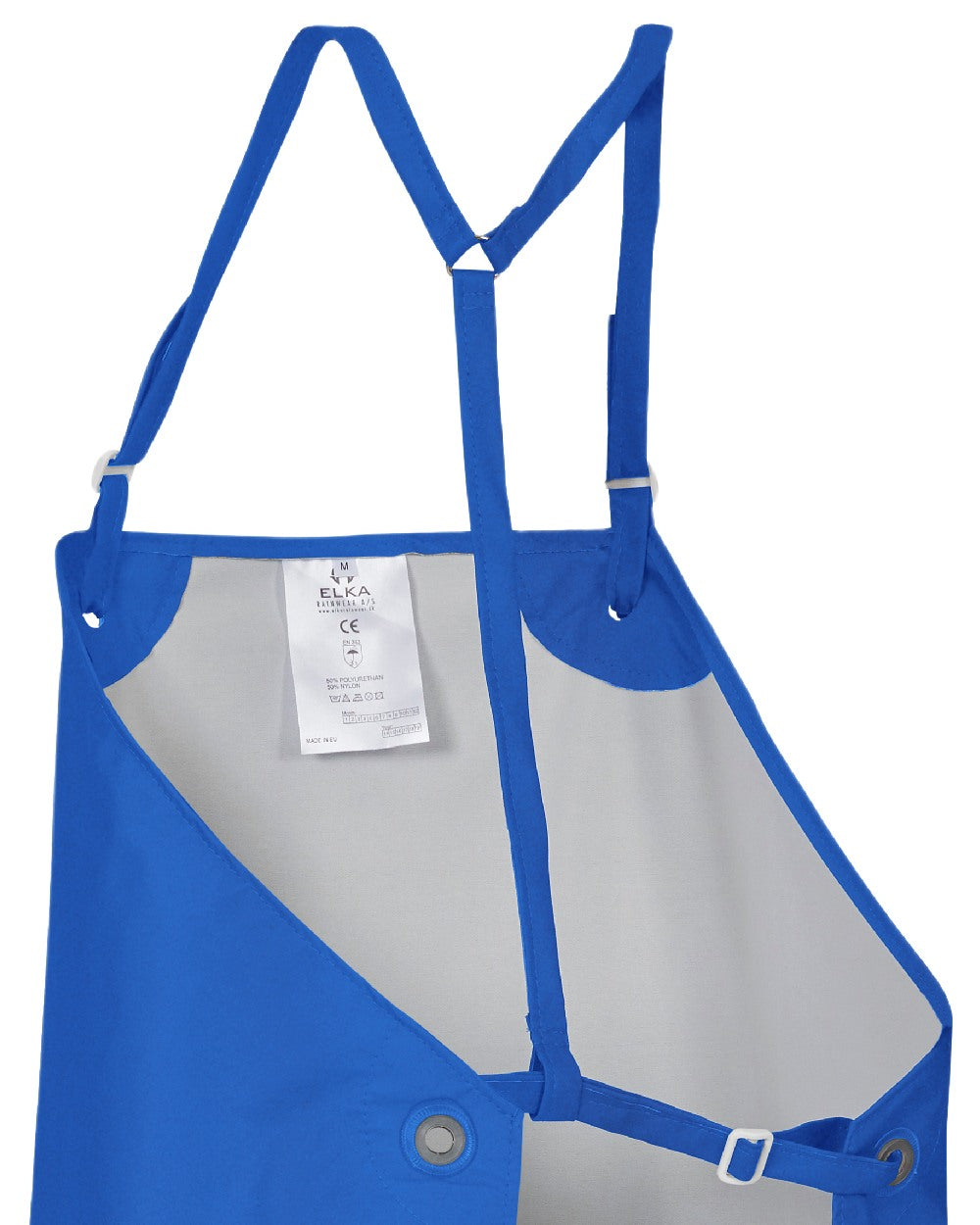 Cobalt Coloured Elka Apron Braces on white background 