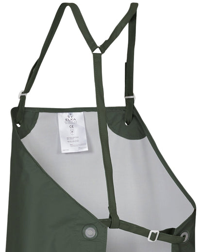 Olive Coloured Elka Apron Braces on white background 