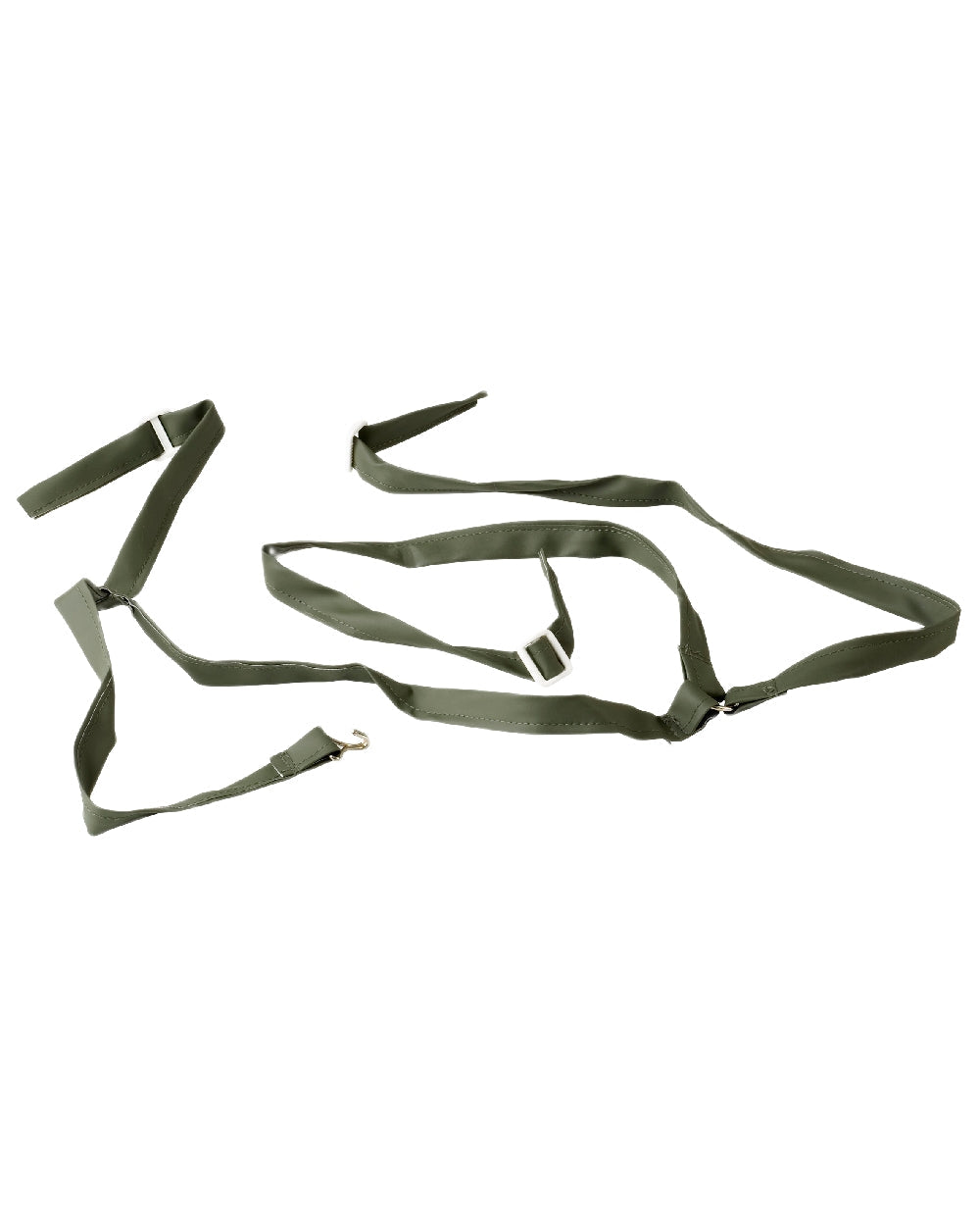 Olive Coloured Elka Apron Braces on white background 