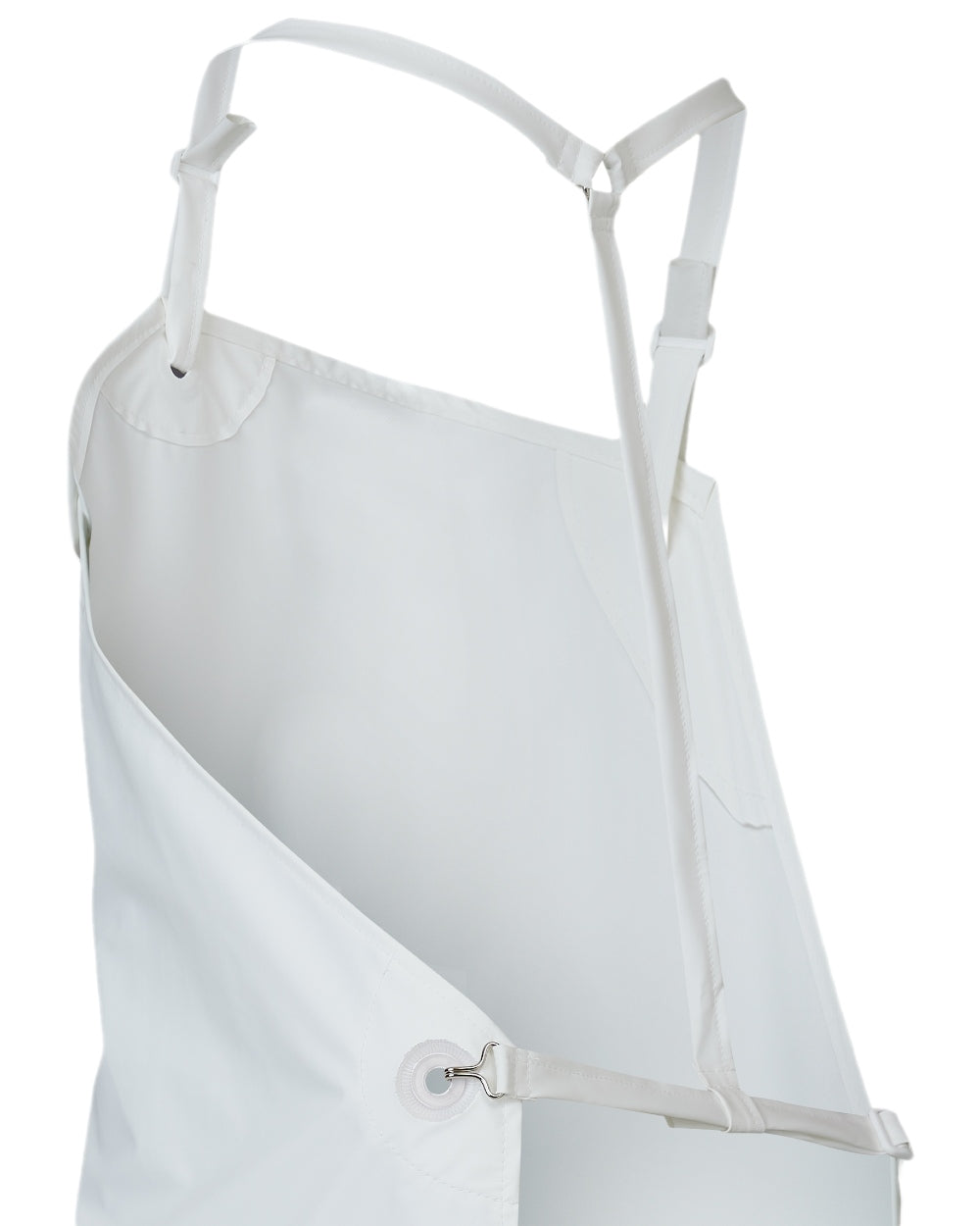 White Coloured Elka Apron Braces on white background 