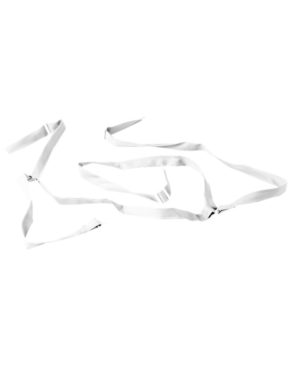 White Coloured Elka Apron Braces on white background 