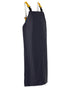 Navy Coloured Elka Apron With Braces on white background 