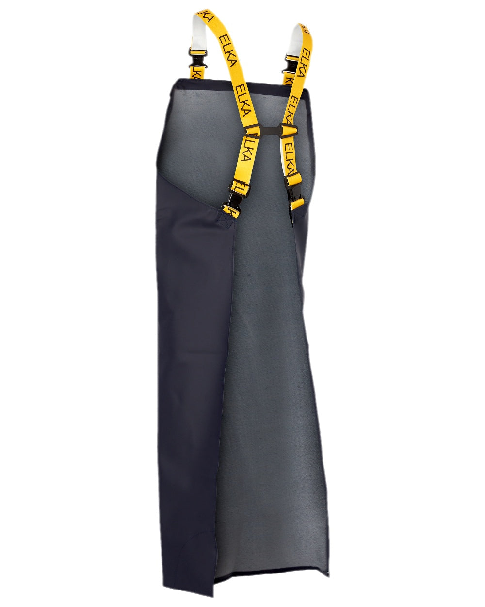 Navy Coloured Elka Apron With Braces on white background 