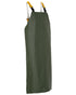 Olive Coloured Elka Apron With Braces on white background 