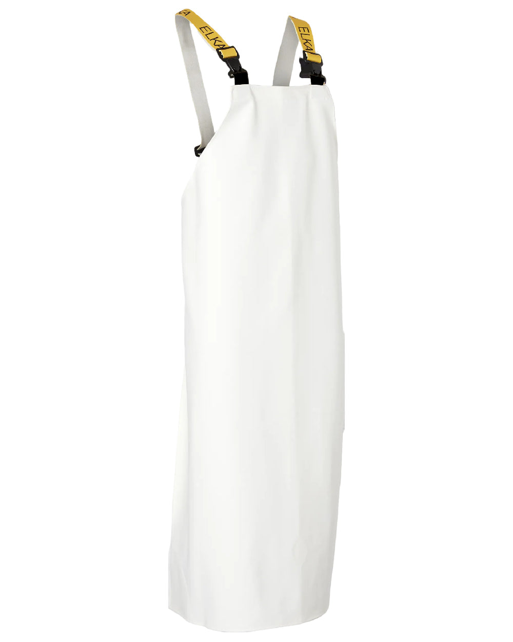 White Coloured Elka Apron With Braces on white background 