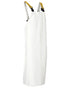 White Coloured Elka Apron With Braces on white background 