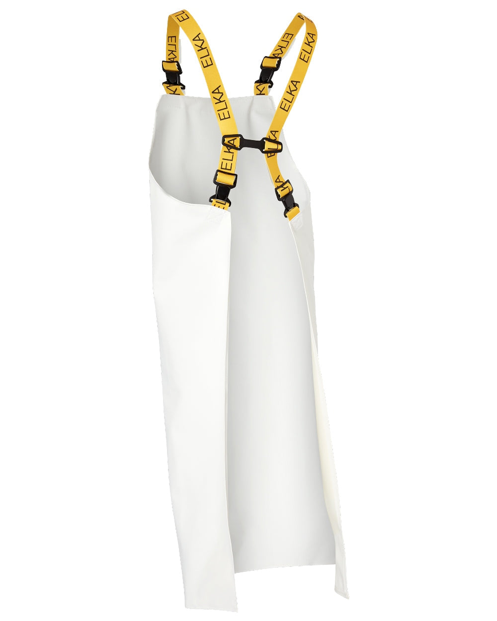 White Coloured Elka Apron With Braces on white background 