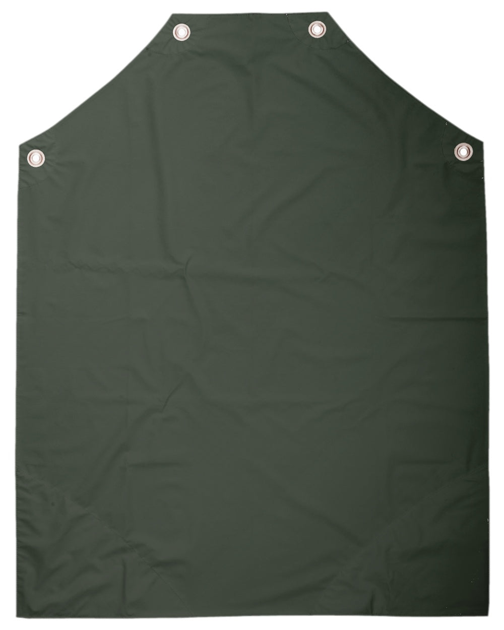 Olive Coloured Elka Apron With Loops For Braces on white background 