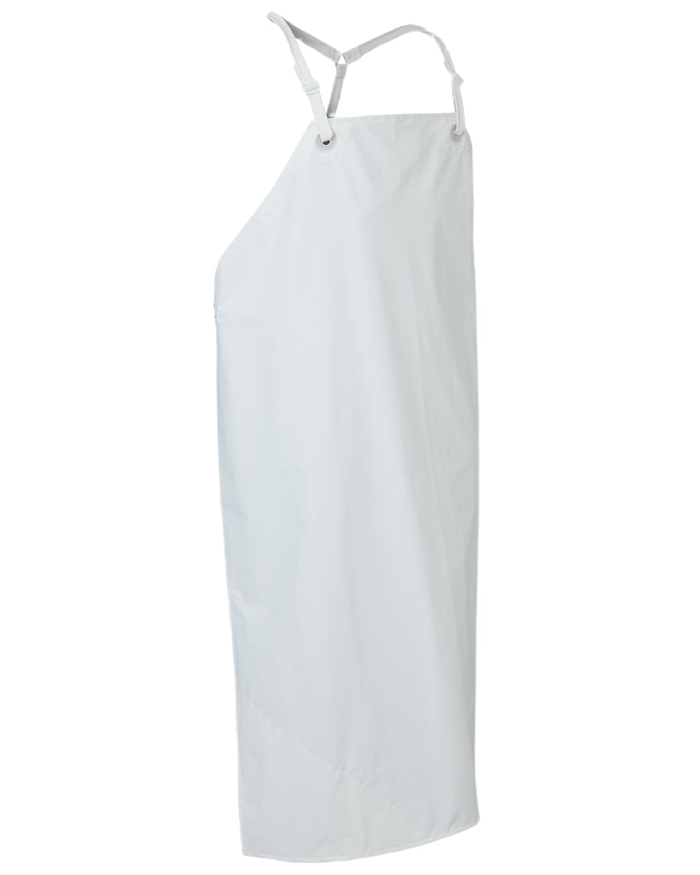 White Coloured Elka Apron With Loops For Braces on white background 