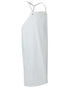 White Coloured Elka Apron With Loops For Braces on white background 