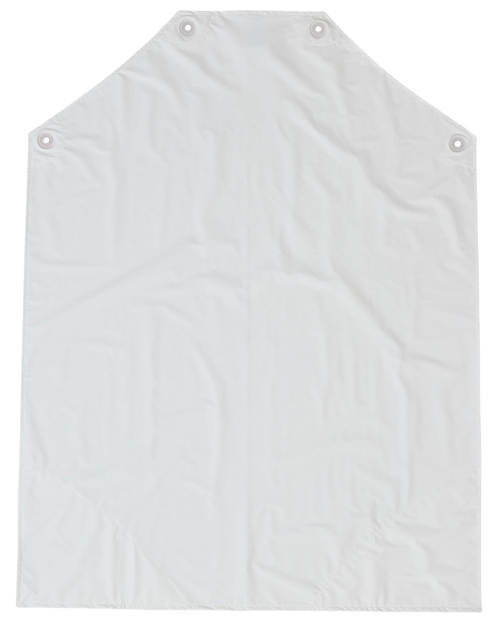 White Coloured Elka Apron With Loops For Braces on white background 