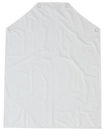White Coloured Elka Apron With Loops For Braces on white background 