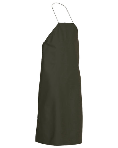 Olive Coloured Elka Apron With string on white background 