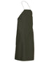 Olive Coloured Elka Apron With string on white background 