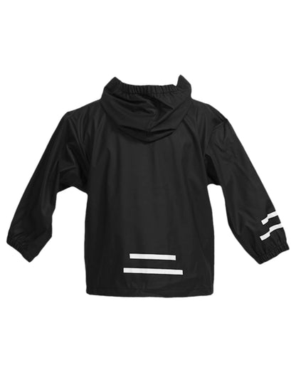 Black Coloured Elka Childrens Rain Set on white background 
