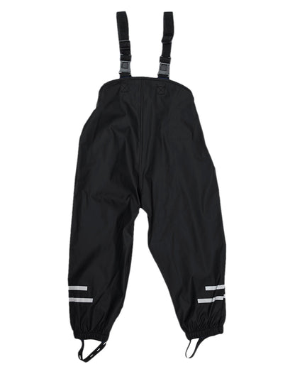 Black Coloured Elka Childrens Rain Set on white background 
