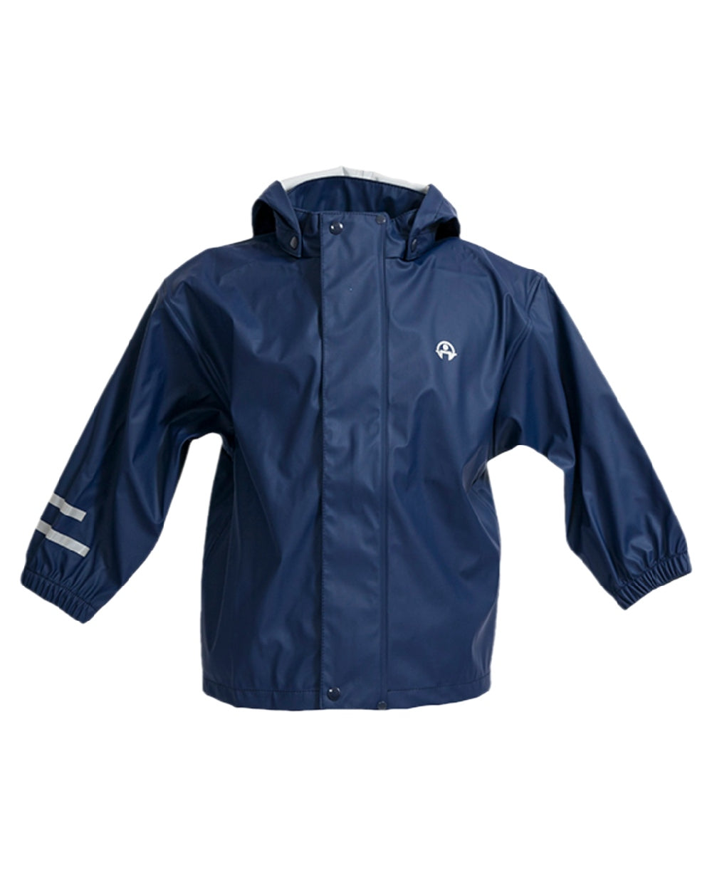 Navy Coloured Elka Childrens Rain Set on white background 