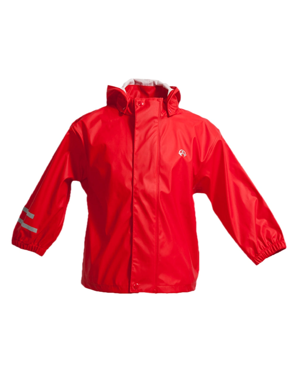 Red Coloured Elka Childrens Rain Set on white background 