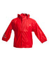 Red Coloured Elka Childrens Rain Set on white background 