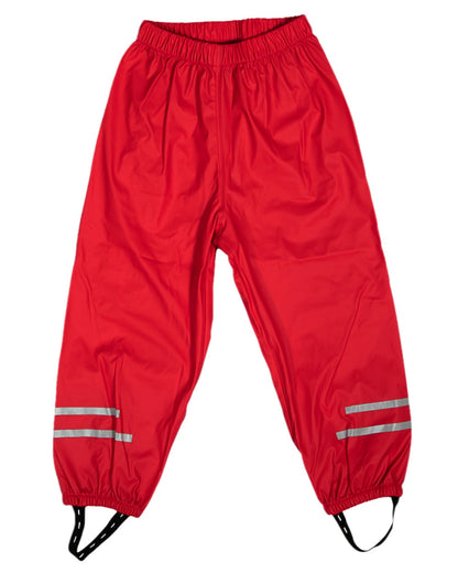 Red Coloured Elka Childrens Rain Set on white background 