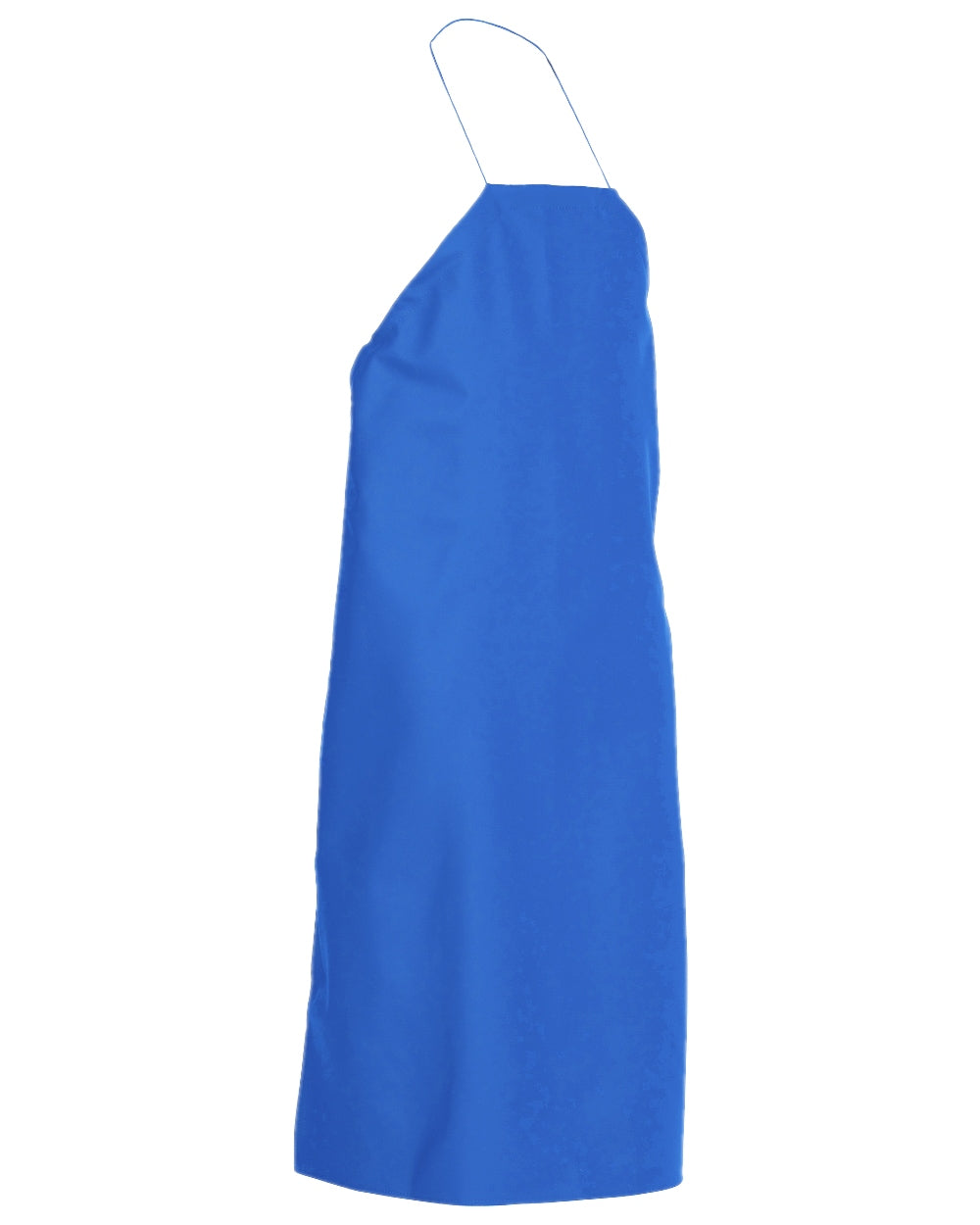 Cobalt Coloured Elka Food Apron With String Glass &amp; Fork on white background 