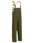 Olive Coloured Elka Mens Bib & Brace on white background 