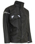 Black Coloured Elka Mens Dry Zone D-Lux PU Rain Jacket on white background 