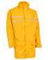 Yellow Coloured Elka Mens Dry Zone D-Lux PU Long Rain Jacket on white background 