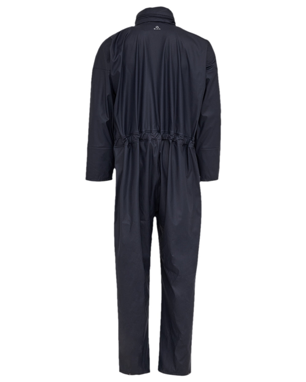 Navy Coloured Elka Mens Dry Zone PU Hooded Jumpsuit on white background