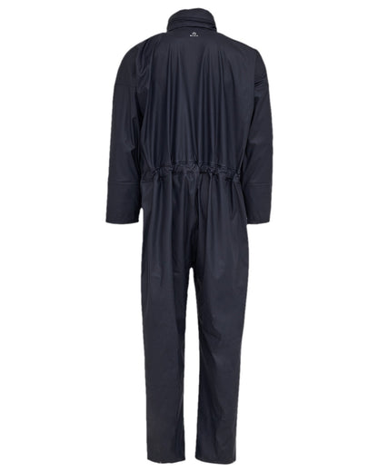 Navy Coloured Elka Mens Dry Zone PU Hooded Jumpsuit on white background 