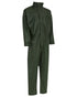 Olive Coloured Elka Mens Dry Zone PU Hooded Jumpsuit on white background 