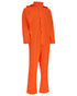 Orange Coloured Elka Mens Dry Zone PU Hooded Jumpsuit on white background 