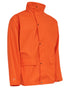 Orange Coloured Elka Mens Dry Zone PU Rain Jacket on white background 