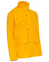 Yellow Coloured Elka Mens Dry Zone PU Rain Jacket on white background 