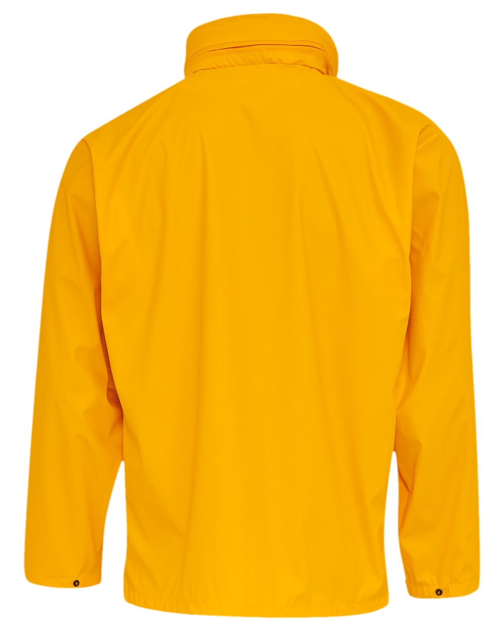 Yellow Coloured Elka Mens Dry Zone PU Rain Jacket on white background 