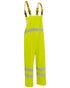 Fluorescent Yellow Coloured Elka Mens Dry Zone Visible Bib & Braces on white background 
