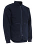 Navy Coloured Elka Mens Fibre Pile Jacket on white background 