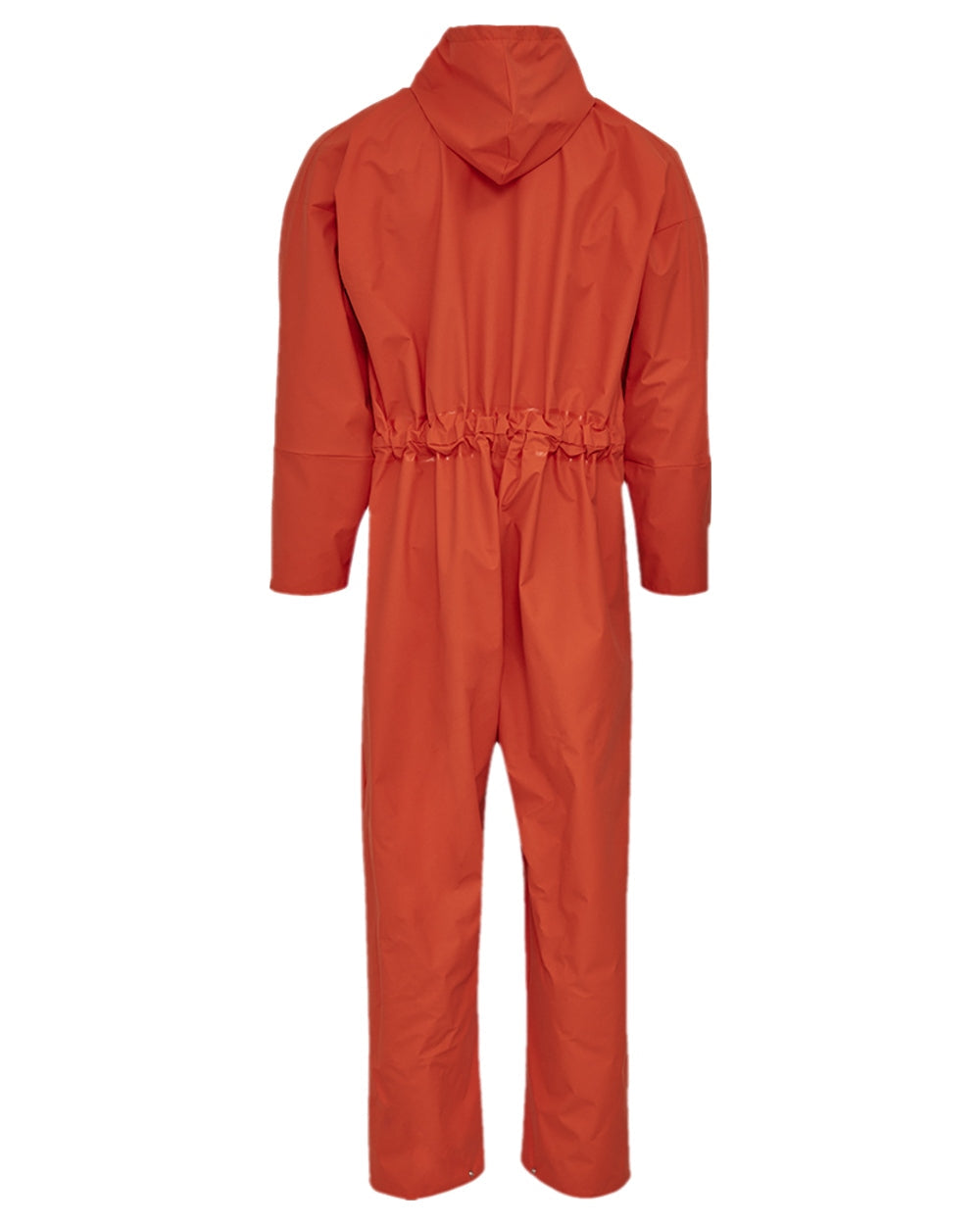 Orange Coloured Elka Mens Made in Europe PU Coverall Orange on white background 