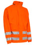 Fluorescent Orange Coloured Elka Mens PU Visible Rain Jacket on white background 