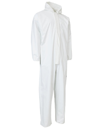 White Coloured Elka Mens Pro Coveralls on white background 