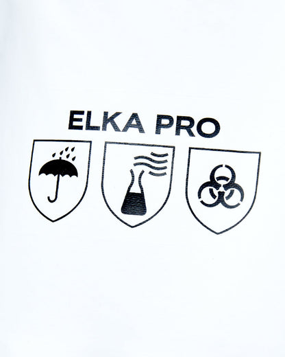 White Coloured Elka Mens Pro Coveralls on white background 
