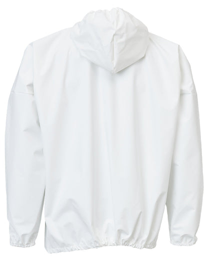 White Coloured Elka Mens Pro Waterproof Jacket on white background 